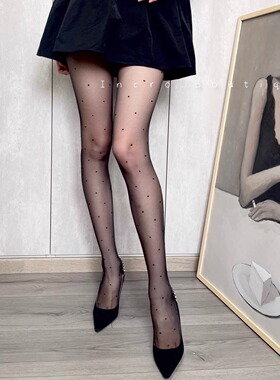 不可思一间灰色黑色波点丝袜0D超薄高透T裆性感加长咖啡色丝袜女