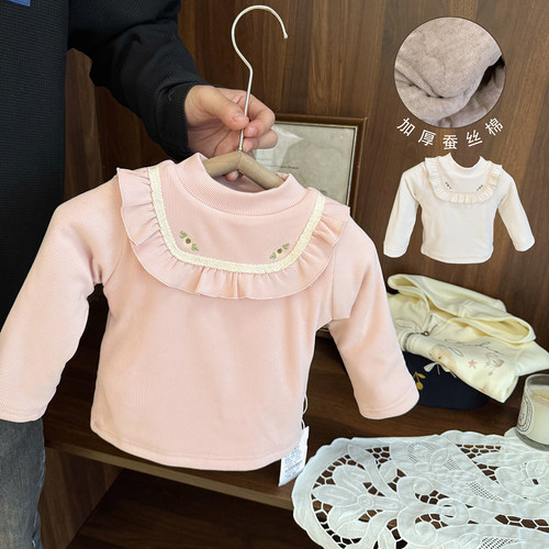 超厚蚕丝棉保暖磨毛保暖打底衫