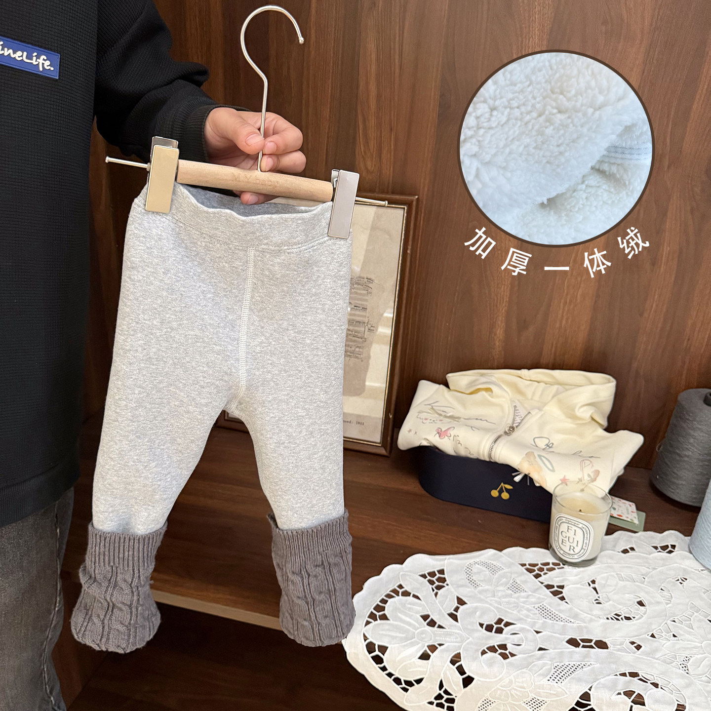 女宝宝加厚加绒堆堆袜裤子外穿女婴儿秋冬款女童一体羊驼绒打底裤,童装/婴儿装/亲子装,裤子,淘宝优惠券,粉丝福利购,淘宝优惠卷