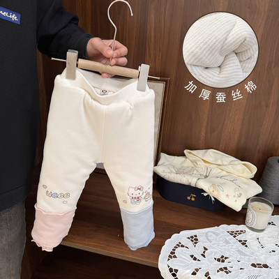 一条过冬超厚蚕丝棉德绒打底裤