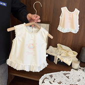 娃娃衫 女童无袖 T恤 2026新款 女宝宝可爱裙摆背心外穿女婴儿春夏装