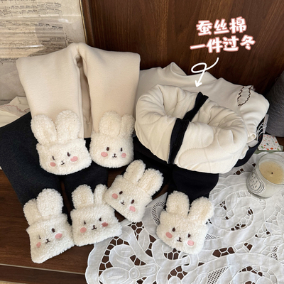 超厚蚕丝棉保暖打底裤