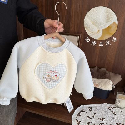 超厚羊羔绒洋气拼色卫衣