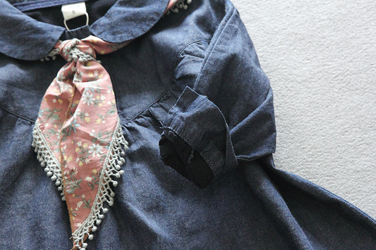 Chemise fille à manche longue en toile - Ref 2084785 Image 3