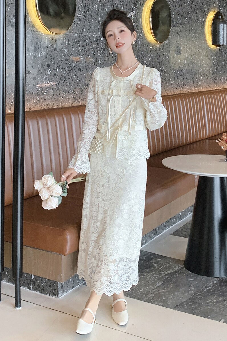 2024春装新款时尚镂空蕾丝气质套装套裙浙宝B2-206-3212-P128K178,女装套装/套裙,浙宝220