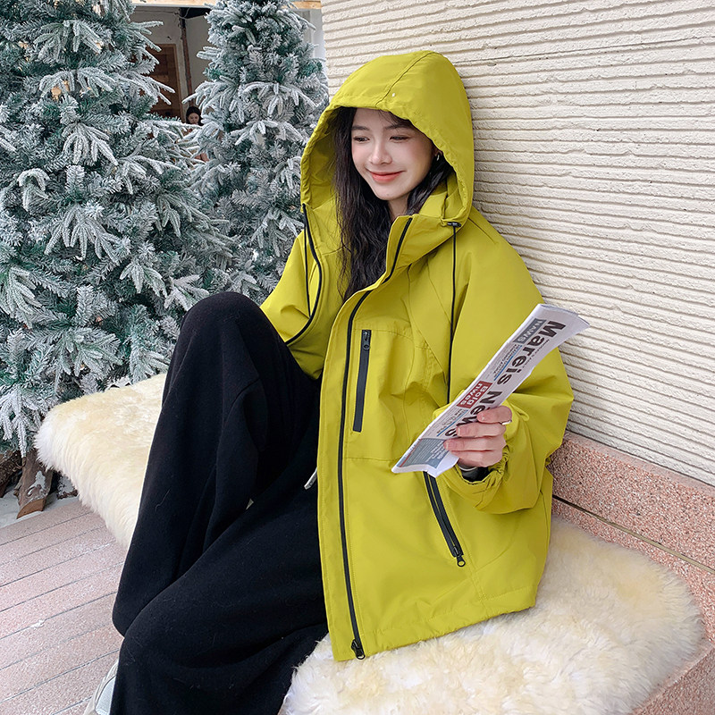 派克冲锋衣羽绒服女2025冬新款小个子连帽加厚白鸭绒户外防风外套,女装羽绒服,浙宝220