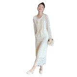 2024春装新款时尚休闲简约镂空蕾丝气质套装B2-206-3212-P128K178，女装套装/套裙，浙宝220