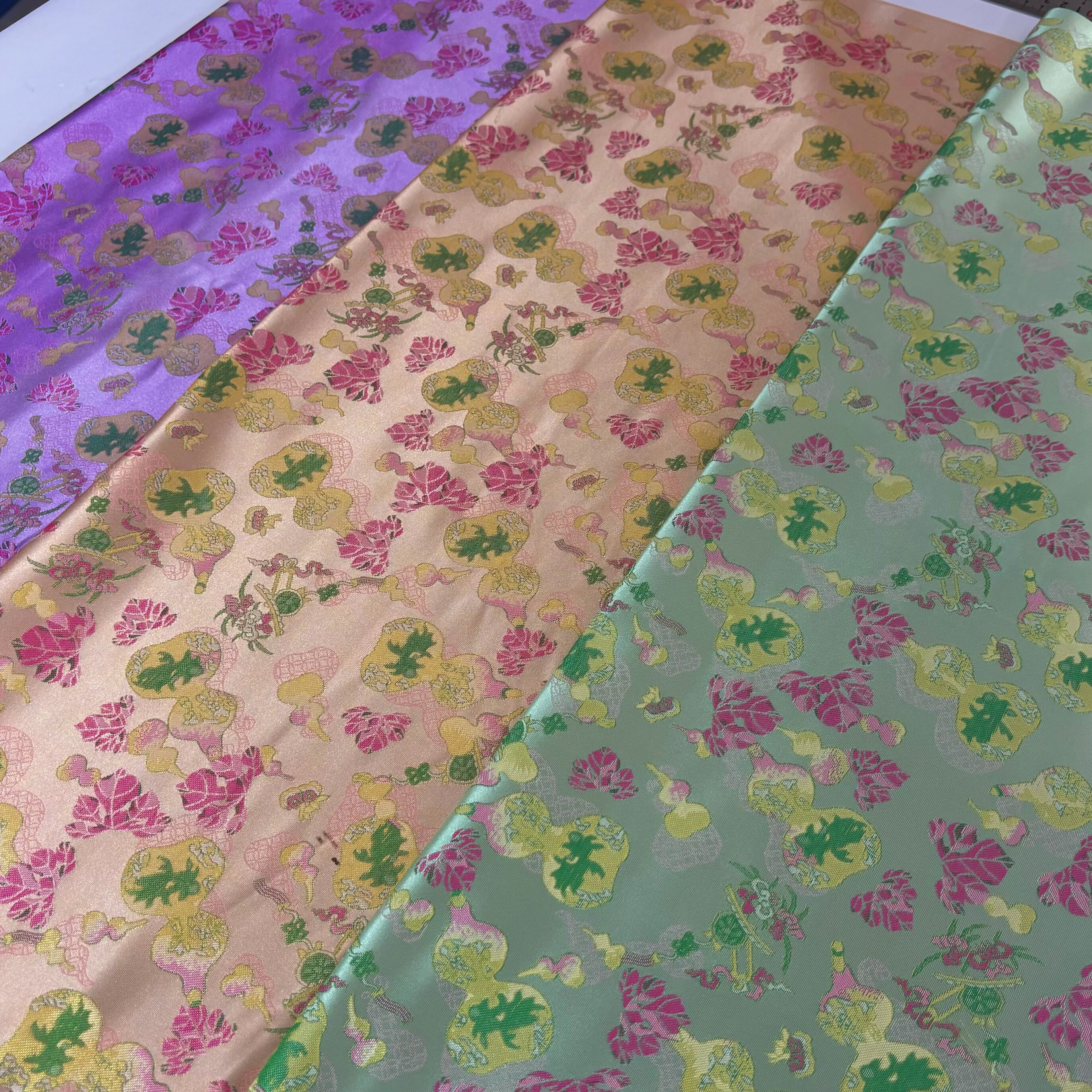中国古风仿宋锦提花锦缎布料福袋手工diy碎布头面料旗袍面料尼龙