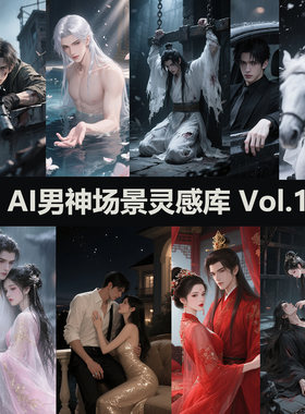 竹子精品古风霸总ai男主高质量素材图小说推文ai提示词插画可商用