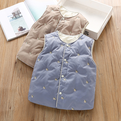 2025秋冬新款童装 儿童轻薄款外穿羽绒马甲 男童保暖背心外搭坎肩