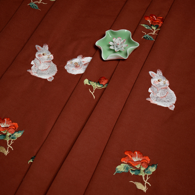 玉猫家斜纹磨毛古风汉服汉服布料