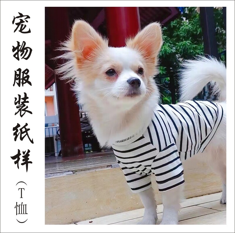 宠物服装狗衣服纸样博美t恤diy手工裁剪图cad打版缝纫教程可定制