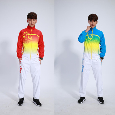 秋冬儿童比赛训练服运动出场服班服成人款网羽队服兵羽登山服套装