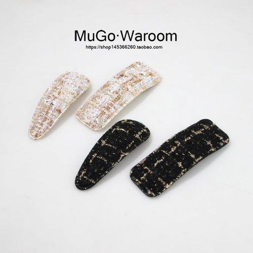 mugo韩国小香风布艺bb夹碎发刘海
