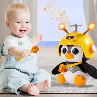 企鹅嗡嗡儿童敲击音乐玩具2岁宝宝周岁礼物益智早教抬头训练学舌