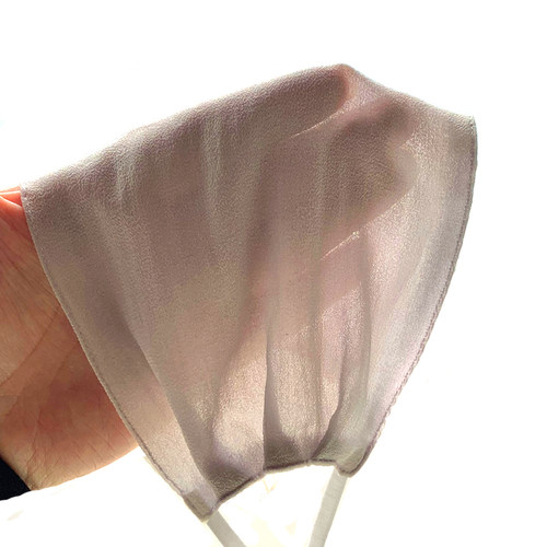 桑蚕丝女防晒口罩遮阳超薄透气防紫外线夏面罩双层真丝黑