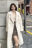 富家千金长款皮毛一体大衣外套女高级感2025新款仿水貂绒环保皮草，女装皮草，2D082
