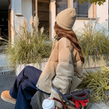 !90绒灯芯绒面料拼接PU皮2D082-G99-P385598，女装羽绒服，2D082