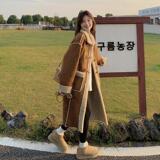 大货！冬款新品韩系加厚时尚皮毛一体2D082-K109-P235-328，女装毛呢外套，2D082