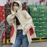 ！工装冲锋衣吃货口袋连帽外套2D082-P155228，女装风衣，2D082