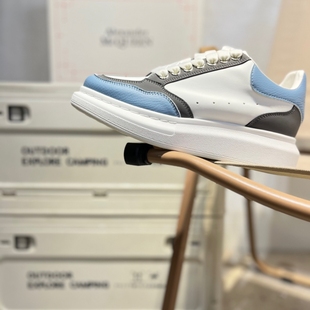 麦昆厚底增高鞋拼色小白鞋百搭真皮男女鞋休闲鞋情侣鞋运动老爹鞋