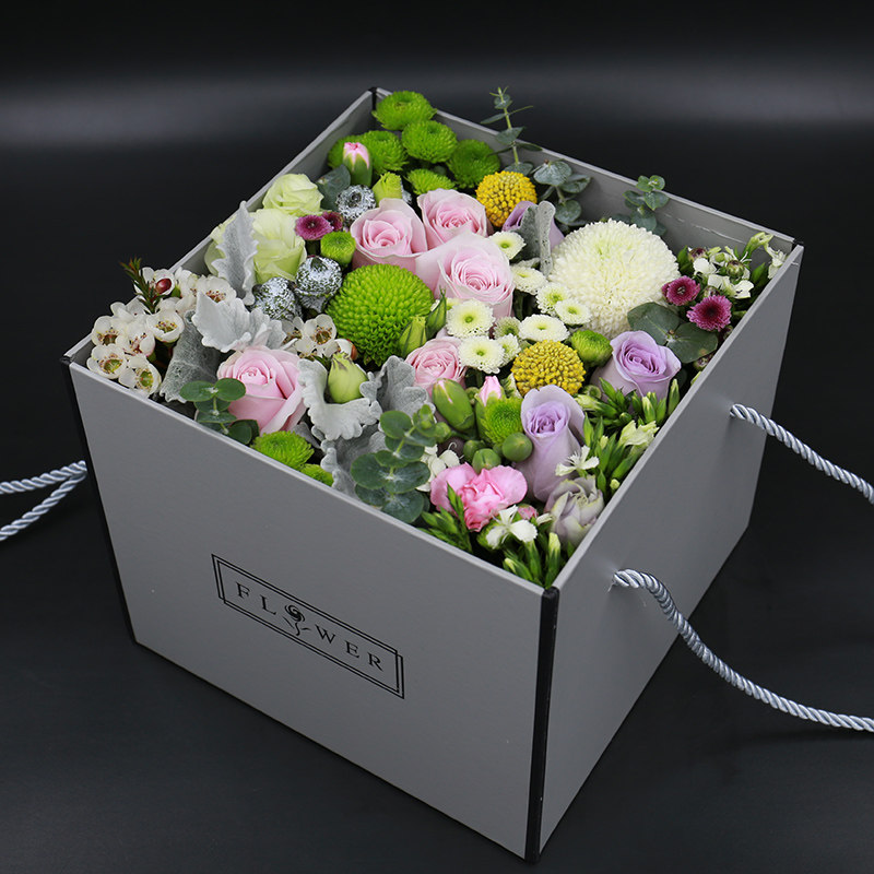 毕业季高考玫瑰小雏菊花搭配绿叶创意礼盒鲜花速递北京同城