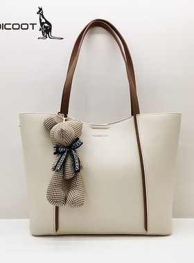 袋鼠女包2026新款大容量托特包女士通勤牌子软皮单肩包轻便上班潮