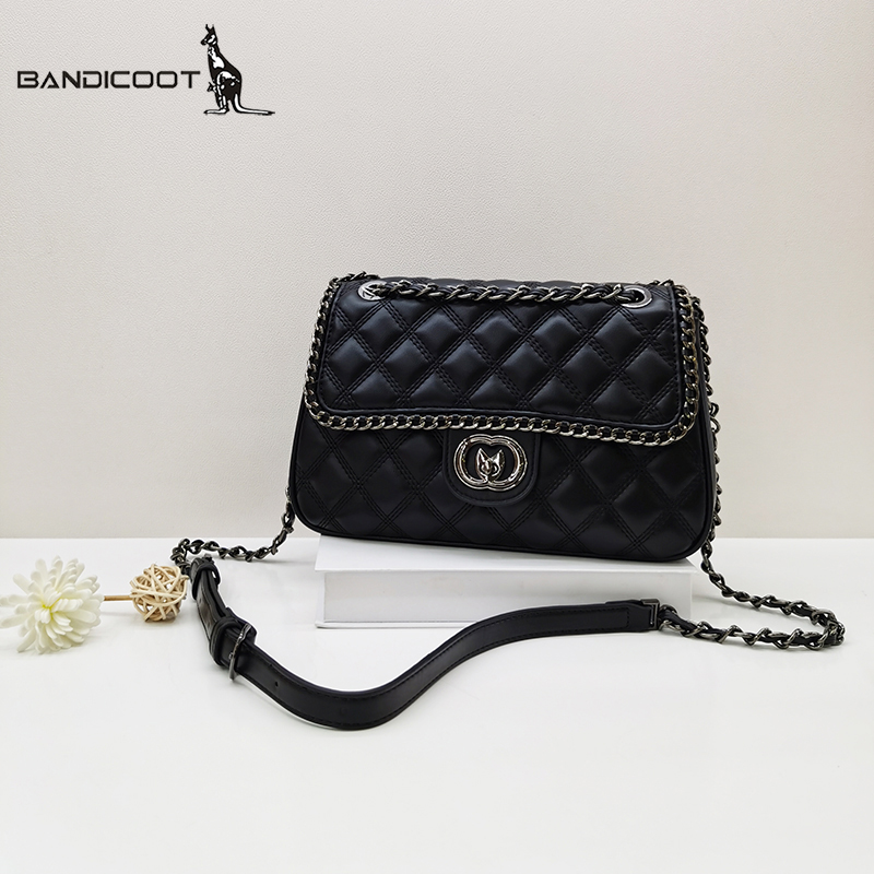 袋鼠女包商场同款高端小香风轻奢