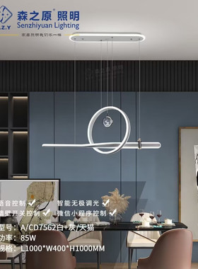 森之原餐厅吊灯客厅吸顶灯具现代简约大气2024网红垂线高级感