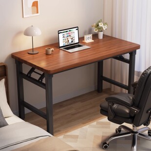 加厚生态实木电脑桌长方形办公桌折叠桌子家用学习桌书桌写字台