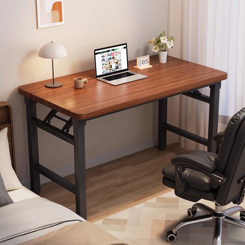 加厚生态实木电脑桌长方形办公桌折叠桌子家用学习桌书桌写字台