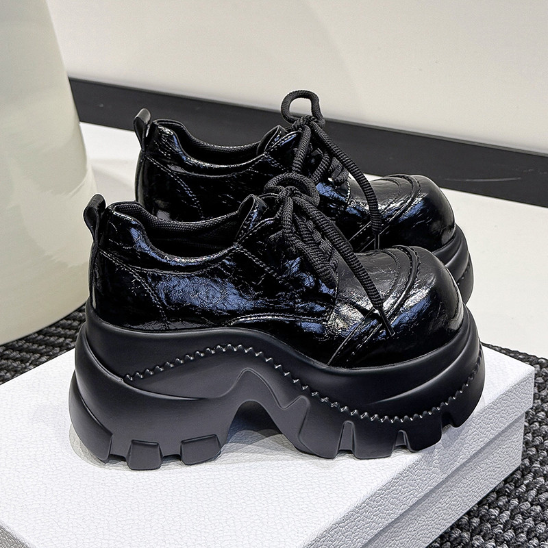 丑萌大头厚底乐福鞋女2026春季新款小个子9cm增高单鞋松糕小皮鞋,女鞋,乐福鞋（豆豆鞋）,淘宝优惠券,粉丝福利购,淘宝优惠卷