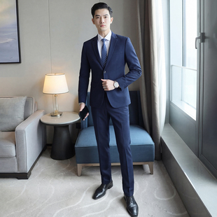 大码10XL夏季薄款弹力西装结婚伴郎新郎礼服通勤职业面试西服套装