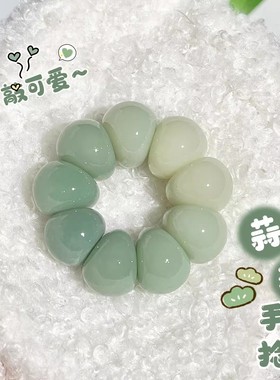 小清新绿蒜瓣大肠菩提手捻小尺寸解压手把件盘玩菩提子文玩手串