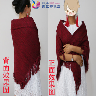 手工编织披肩云南丽江大方巾摩挲钩厚围巾旅游披风午睡保暖礼品