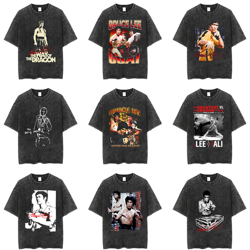 短袖水洗做旧青少年印花全棉