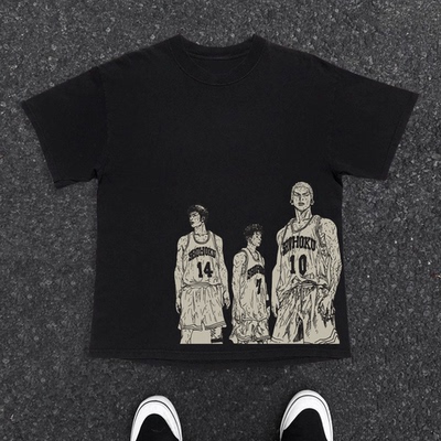 灌篮高手湘北樱木T恤水洗T恤短袖