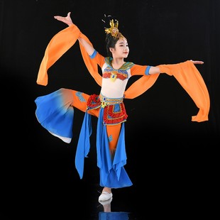 儿童敦煌舞蹈演出服女少儿飞天嫦娥奔月服装古典舞反弹琵琶表演服