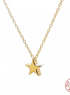 S925纯银可爱迷你五角星吊坠锁骨链日韩网红热销气质穿搭项链项饰
