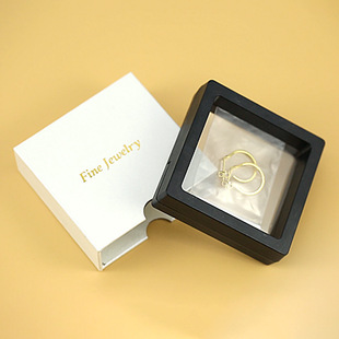 首饰收纳盒PE膜悬浮盒透明展示项链戒指耳环首饰盒珠宝礼品盒