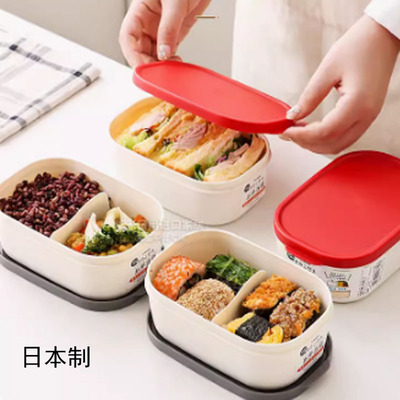 NAKAYA塑料长方形分格沥水便当盒