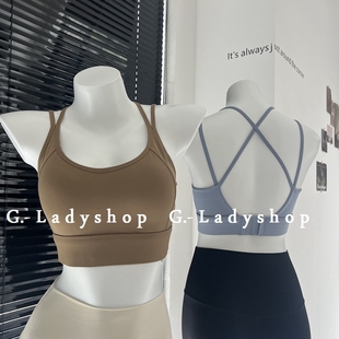 健身必入款的聚拢防震美背运动内衣 固定罩杯瑜伽文胸