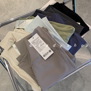 运动打底九分裤 奶油色系裸感裤 无尴尬线高腰瑜伽裤