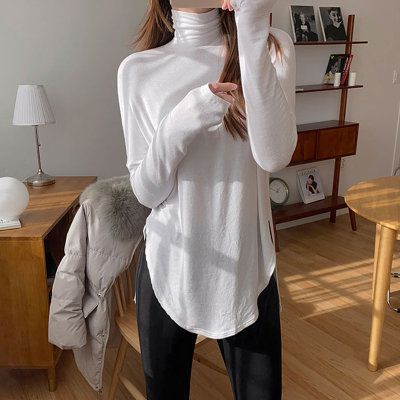 配沙鱼裤上衣长版遮屁股莫代尔