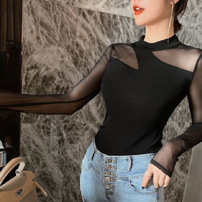 莫代尔T恤女西装打底衫内搭秋冬大码上衣设计感小众轻熟洋气港风