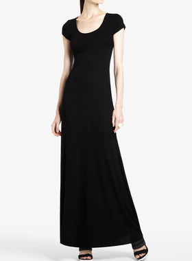 连衣裙高级感2023新款遮肚子遮胯宽莫代尔A字胖mm设计感裙子长裙