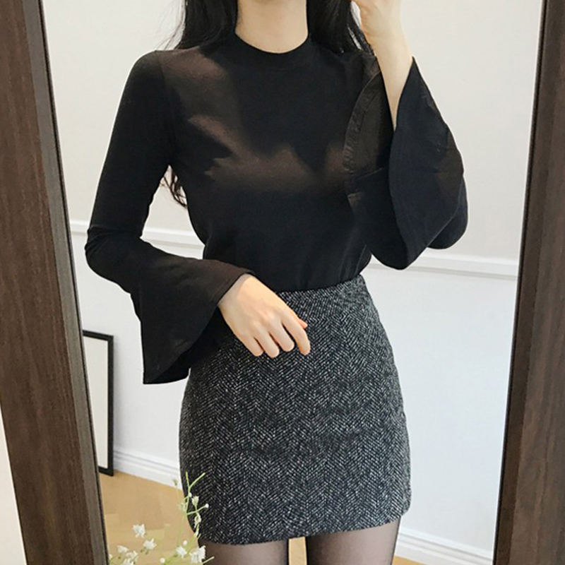 长袖设计感通勤洋气内搭打底衫女