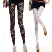 夏大码 2020新款 薄款 长裤 打底裤 镂空花朵小脚底裤 女外穿蕾丝九分裤