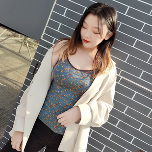 打底 吊带背心女内搭夏新款 设计感叠穿法式 碎花上衣大码 搭配小西装