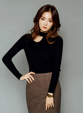 长袖t恤女int黑色秋衣修身镂空秋季新款潮胖MM大码上衣内搭打底衣